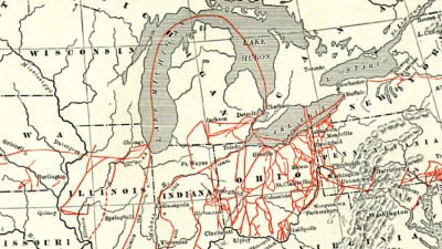 Map of the underground railroad, 1898 (Public Domain)