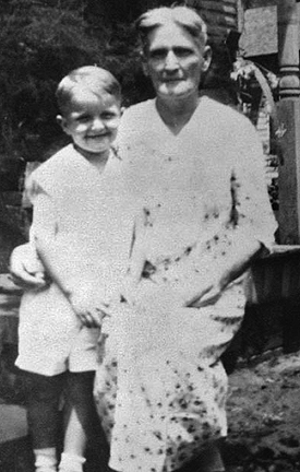 Young Truman Capote with his aunt in Monroeville, Alabama.