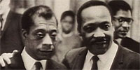 Writer and Civil Rights activist James Baldwin (left) with Dr. Martin Luther King, Jr.