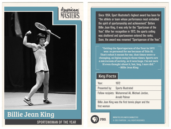 Billie Jean King Trading Cards