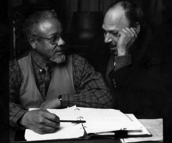 August Wilson (right) met mentor-director Lloyd Richards (left) at the National Playwrights Conference at the O’Neill Theater Center in 1982, where the two men forged a friendship that resulted in Richards' directing Wilson’s first six Broadway plays. Photo: The Yale Repertory Theatre.