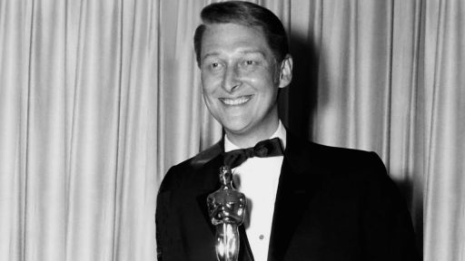 Mike Nichols and his Oscar for Best Direction of The Graduate.