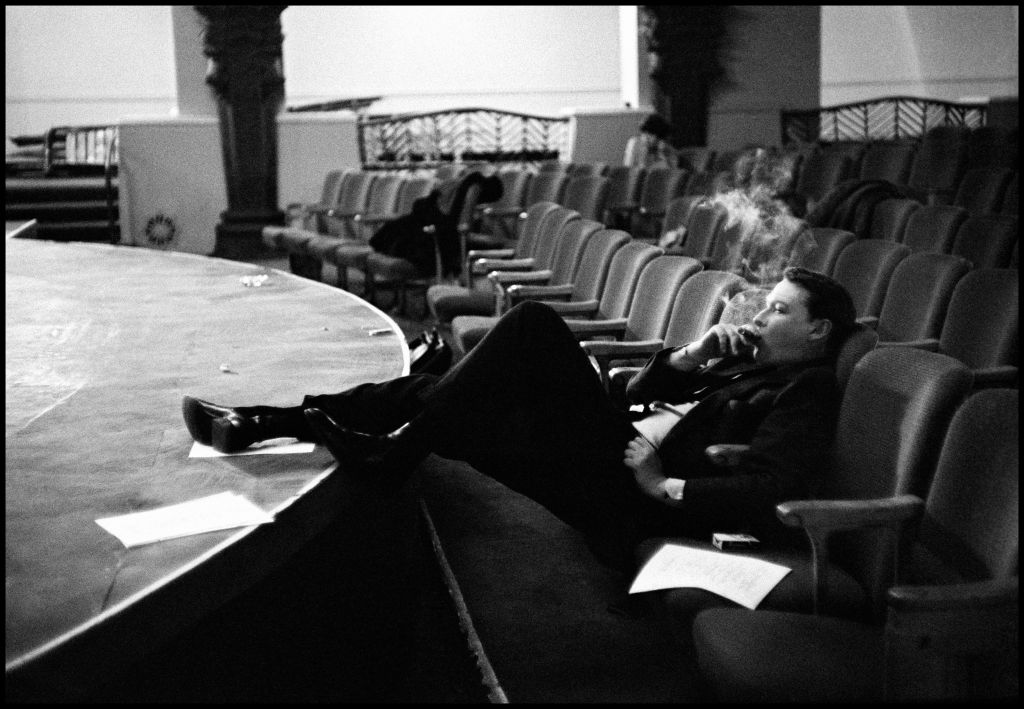 Mike Nichols in a theater, 1965.