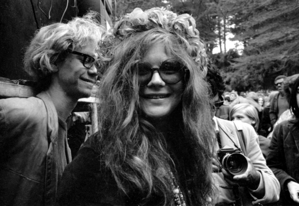 Janis Joplin and hair wreath