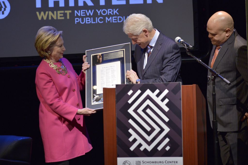 Secretary Clinton, President Clinton & Colin Johnson. Photo Credit: Joseph Sinnott/©2017 WNET