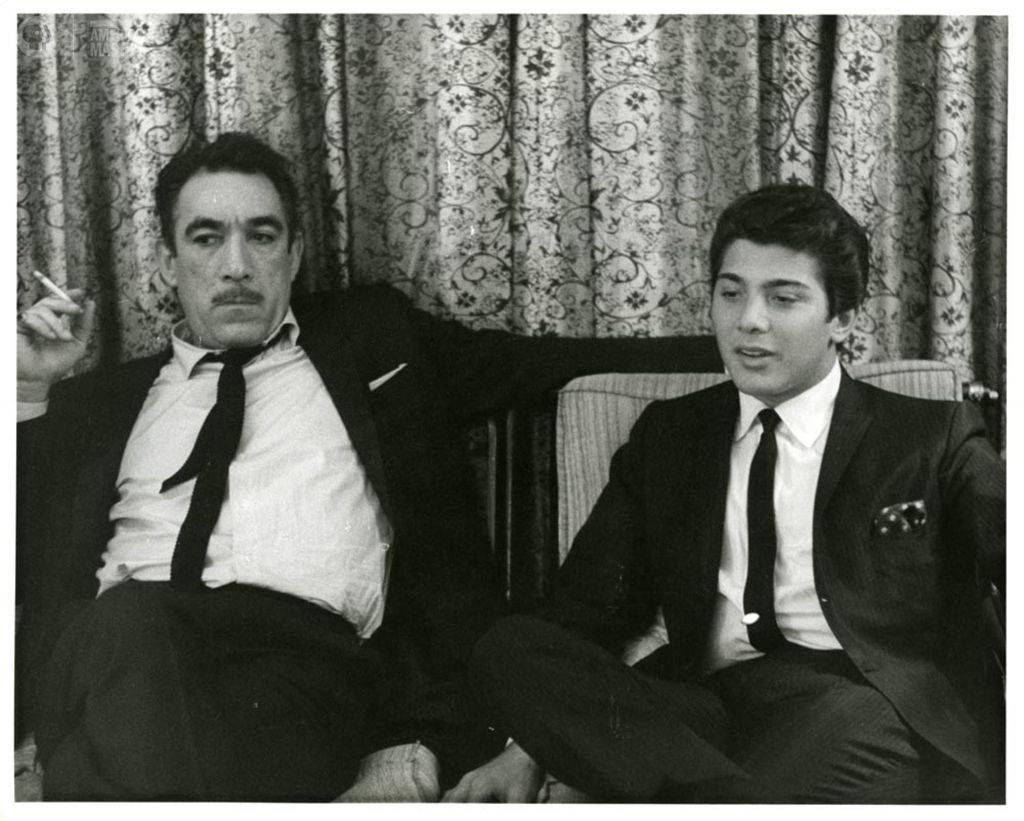 Anthony Quinn and Paul Anka. Credit: Sammy Davis, Jr. Estate