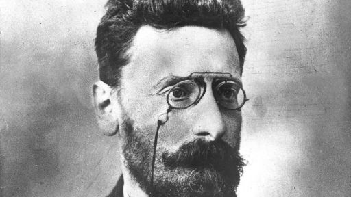 Joseph Pulitzer portrait, wearing glasses. (Photo Credit: Getty Images)