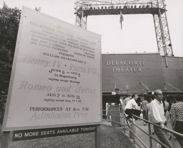  1968: Shakespeare outside at the Delacorte Theatre 