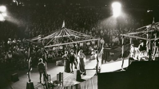 Taming of the Shrew at the East River Amphitheater on the Lower East Side in 1956.