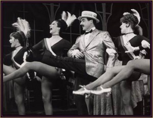Sid Caesar and dancers in "Little Me."