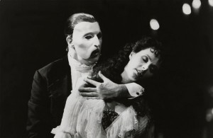 Michael Crawford and Sarah Brightman in The Phantom of the Opera, 1988. (Credit: Courtesy of Photofest)