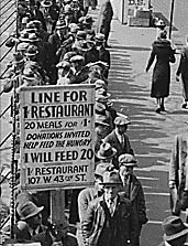 Breadline in New York during the Great Depression