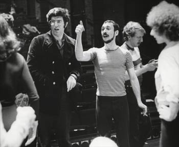 Marvin Hamlisch with Michael Bennett during rehearsals for "A Chorus Line."