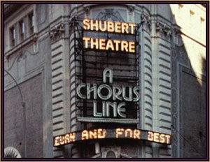 New York's Shubert Theatre during the run of "A Chorus Line."