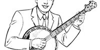 Banjo player drawing