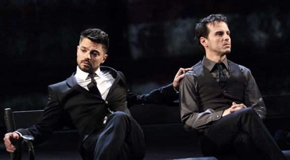 DOMINIC COOPER and ANDREW SCOTT in Angels in America in 50 Years on Stage. Photo by Catherine Ashmore.