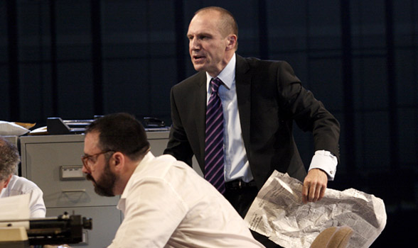 RALPH FIENNES as Lambert Le Roux in Pravda in 50 Years on Stage. Photo by Catherine Ashmore.