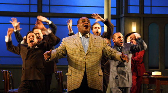 CLIVE ROWE as Nicely-Nicely in the musical Guys and Dolls in 50 Years on Stage. Photo by Catherine Ashmore.