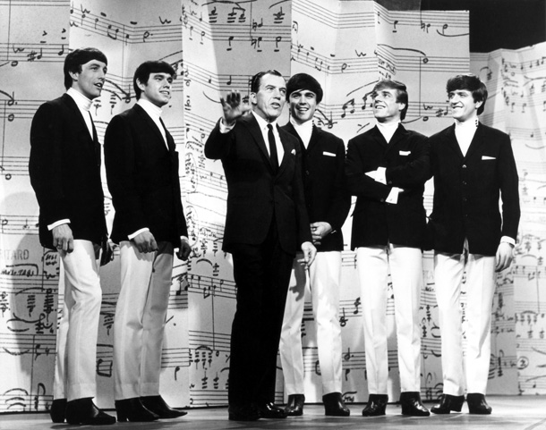 The Dave Clark Five with Ed Sullivan, of The Ed Sullivan Show.