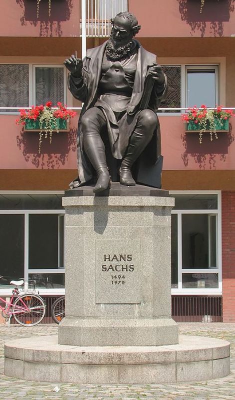 Hans Sachs Memorial in Nuremberg, Germany.