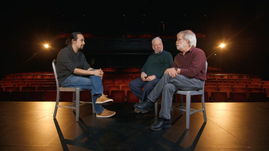 Lin-Manuel Miranda, Stephen Sondheim, and John Weidman