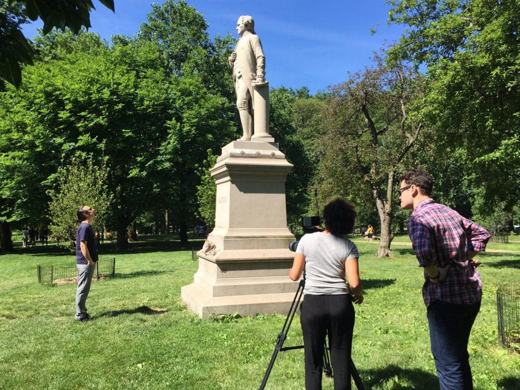 Lin-Manuel Miranda, Nadia Hallgren, and Alex Horwitz