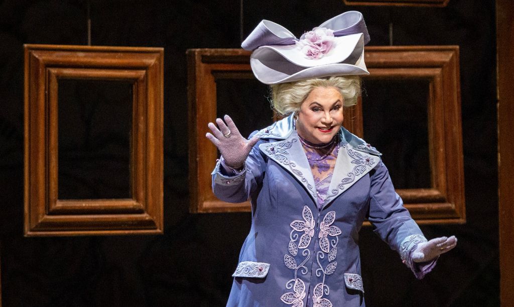 Kathleen Turner as the Duchess of Krakenthorp in Donizetti's "La Fille du Régiment." Photo: Marty Sohl / Met Opera