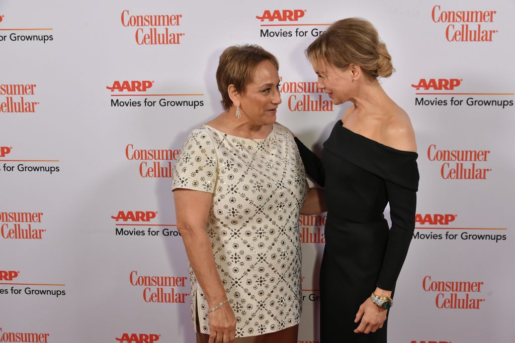 JoAnn Jenkins (CEO of AARP) and Renee Zellweger Credit: Rob Latour/AARP/Shutterstock