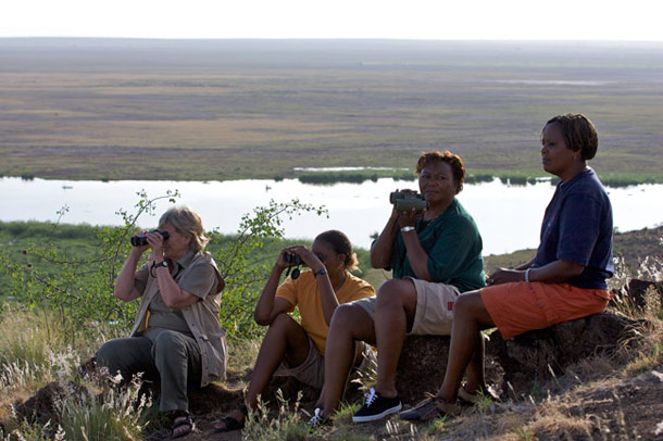 Amboseli Trust for Elephants Team Cynthia, Soila, Nora, and Katito