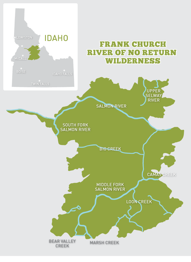 Frank Church-River of No Return Wilderness Map