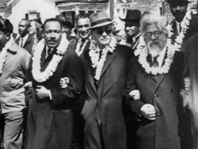 Heschel marching with Dr. King