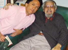 Albom with Rabbi Albert Lewis