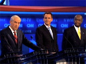 Republican candidates at a debate hosted by CNN