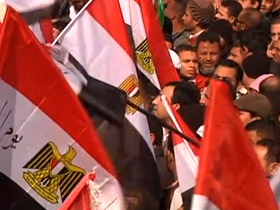 Egyptians celebrate in Tahrir Square