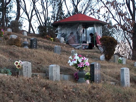 People come to Prayer Mountain to pray, sometime for hours