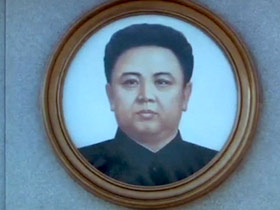 A portrait of the now deceased Kim Jong Il — the former "Dear Leader" of North Korea