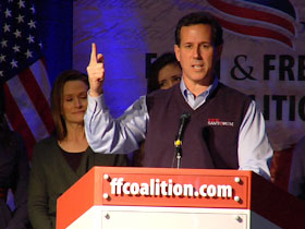 Senator Rick Santorum speaking at the Faith and Freedom Coalition conference