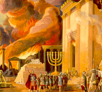 Romans burning the Temple in Jerusalem