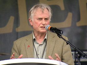 Atheist writer Richard Dawkins speaking at Rock Beyond Belief