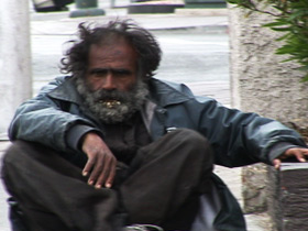 homeless man