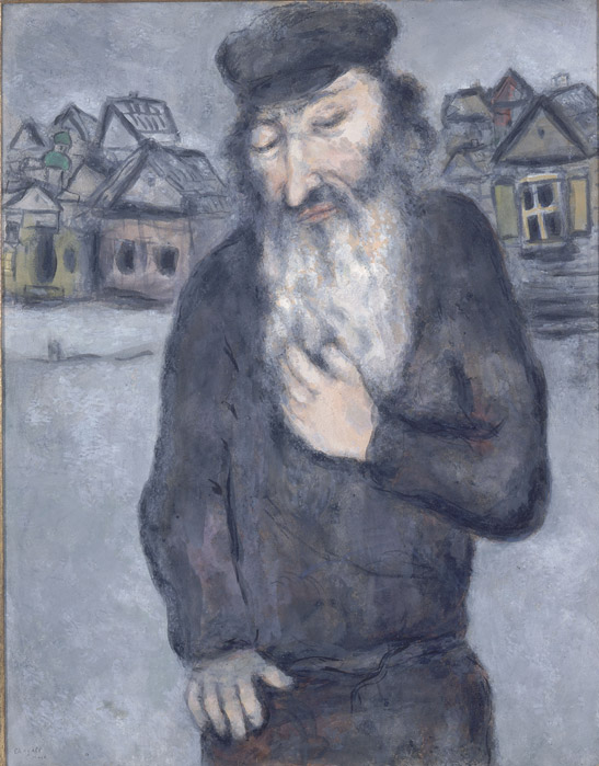 Marc Chagall, Untitled (Old Man with Beard), c. 1931, gouache and watercolor over charcoal or graphite on paper