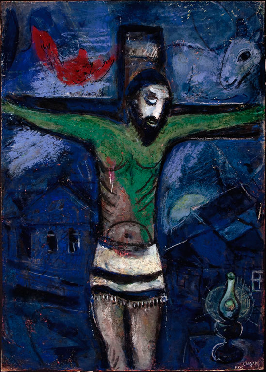 Marc Chagall, Christ in the Night, 1948, pencil, gouache, and pastel on paper