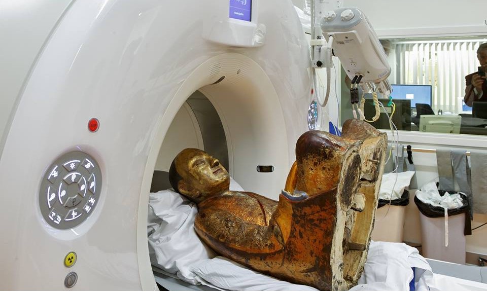 Mummified monk inside Buddha statue. Jan van Esch / Meander Medisch Centrum