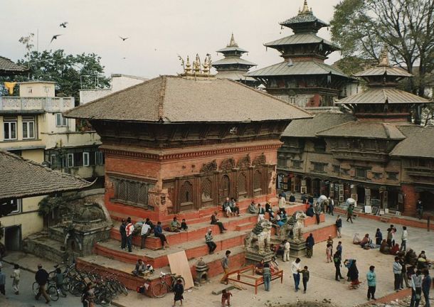 Durbar Square, Kathmandu, Nepal. 28 December, 1993 by Bernard Gagnon