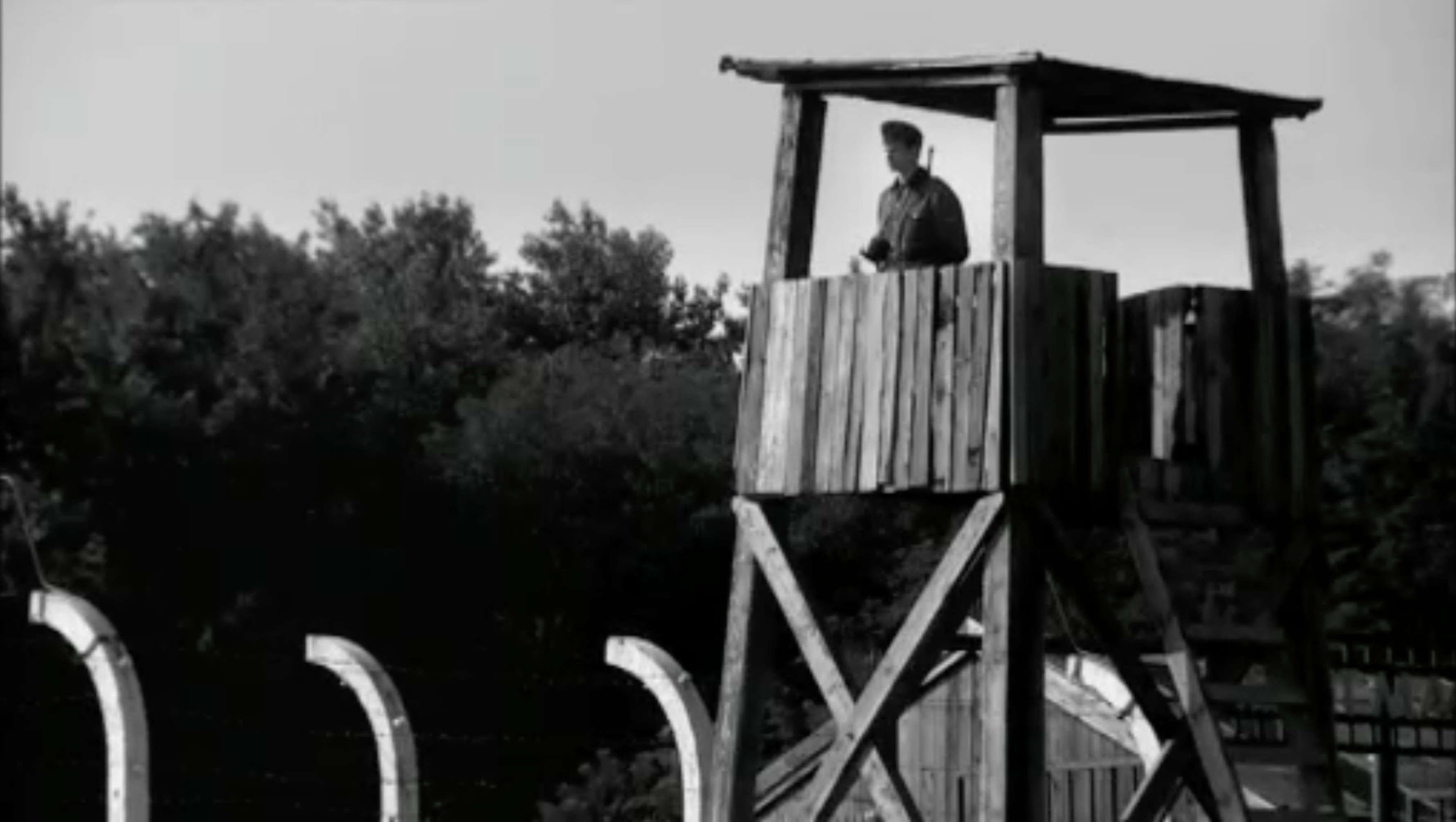 Nazi watch tower at a camp