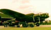 The Royal Air Force's Lancaster bomber, being loaded with Barnes Wallis' 