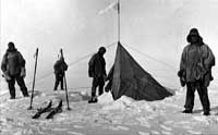 Scott's team finds Amundsen's tent at the South Pole