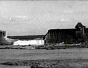 The German Möhne dam, after it had been broken by the British in May of 1943