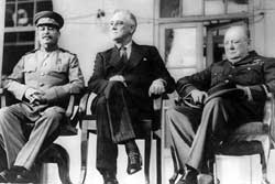 In 1942, Soviet Premier Joseph Stalin started pressuring U.S. President Franklin D. Roosevelt and British Prime Minister Winston Churchill to open up a "second front" in the west, to complement the eastern front being manned by Soviet forces -- and squeeze Hitler's armies in between.