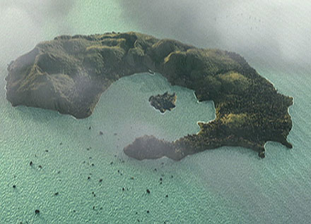 The island of Santorini after the Theran eruption